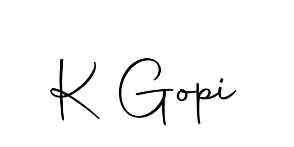 How to make K Gopi signature? Autography-DOLnW is a professional autograph style. Create handwritten signature for K Gopi name. K Gopi signature style 10 images and pictures png