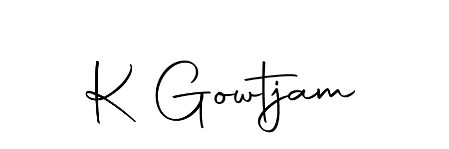 Make a beautiful signature design for name K Gowtjam. Use this online signature maker to create a handwritten signature for free. K Gowtjam signature style 10 images and pictures png