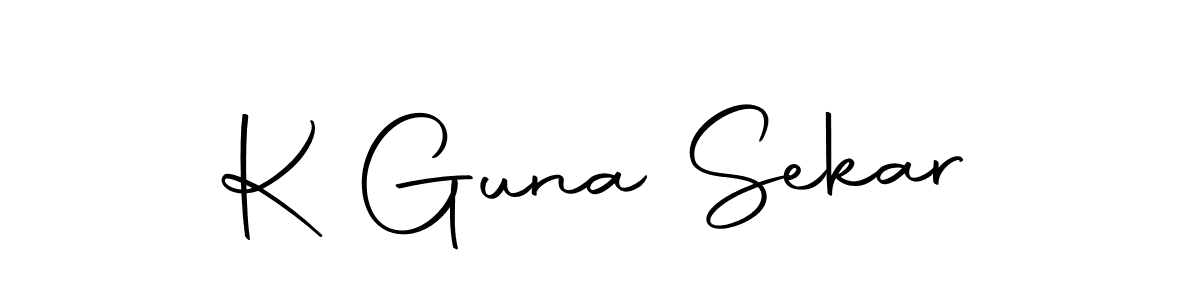 Design your own signature with our free online signature maker. With this signature software, you can create a handwritten (Autography-DOLnW) signature for name K Guna Sekar. K Guna Sekar signature style 10 images and pictures png