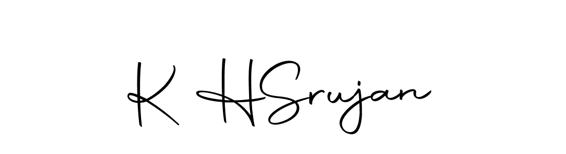You can use this online signature creator to create a handwritten signature for the name K H  Srujan. This is the best online autograph maker. K H  Srujan signature style 10 images and pictures png