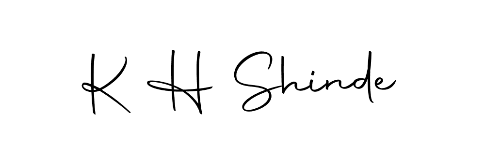 How to make K H Shinde name signature. Use Autography-DOLnW style for creating short signs online. This is the latest handwritten sign. K H Shinde signature style 10 images and pictures png