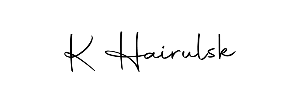 How to Draw K Hairulsk signature style? Autography-DOLnW is a latest design signature styles for name K Hairulsk. K Hairulsk signature style 10 images and pictures png