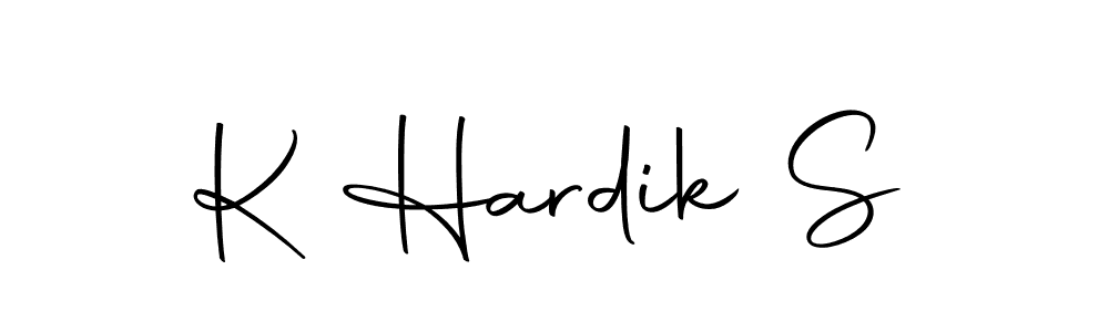 Create a beautiful signature design for name K Hardik S. With this signature (Autography-DOLnW) fonts, you can make a handwritten signature for free. K Hardik S signature style 10 images and pictures png