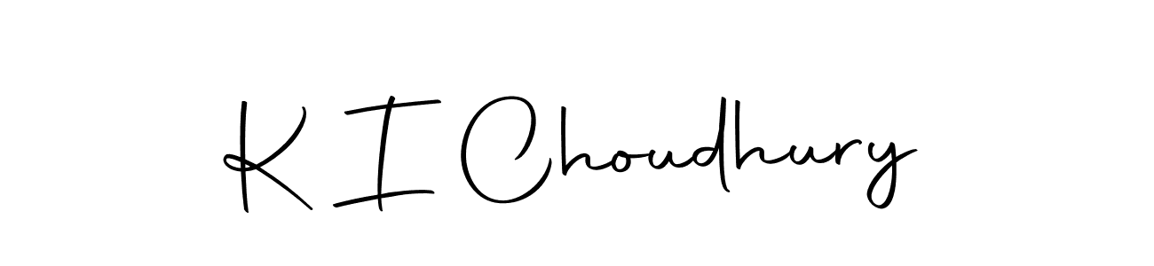 You should practise on your own different ways (Autography-DOLnW) to write your name (K I Choudhury) in signature. don't let someone else do it for you. K I Choudhury signature style 10 images and pictures png