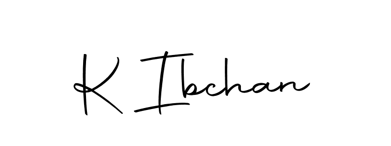 Create a beautiful signature design for name K Ibchan. With this signature (Autography-DOLnW) fonts, you can make a handwritten signature for free. K Ibchan signature style 10 images and pictures png