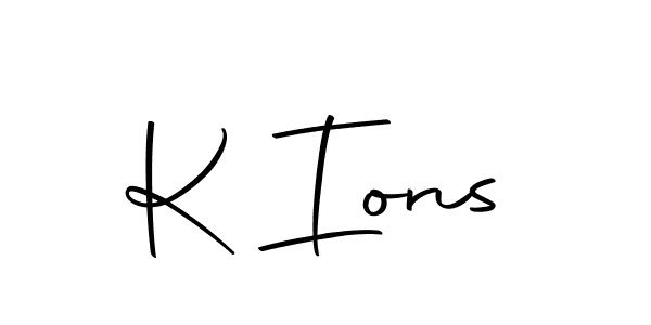 Use a signature maker to create a handwritten signature online. With this signature software, you can design (Autography-DOLnW) your own signature for name K Ions. K Ions signature style 10 images and pictures png