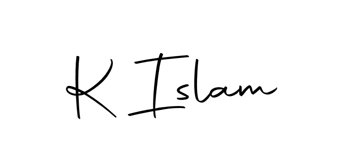 The best way (Autography-DOLnW) to make a short signature is to pick only two or three words in your name. The name K Islam include a total of six letters. For converting this name. K Islam signature style 10 images and pictures png