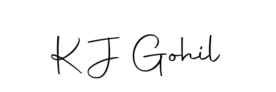 How to make K J Gohil signature? Autography-DOLnW is a professional autograph style. Create handwritten signature for K J Gohil name. K J Gohil signature style 10 images and pictures png
