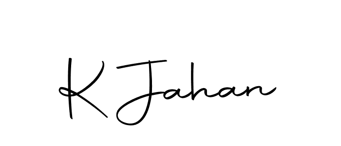Make a beautiful signature design for name K Jahan. With this signature (Autography-DOLnW) style, you can create a handwritten signature for free. K Jahan signature style 10 images and pictures png