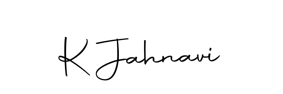 Design your own signature with our free online signature maker. With this signature software, you can create a handwritten (Autography-DOLnW) signature for name K Jahnavi. K Jahnavi signature style 10 images and pictures png