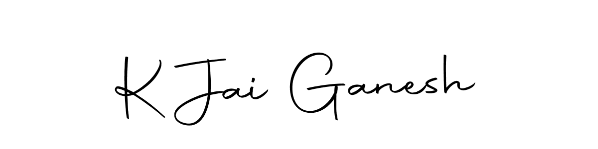 You should practise on your own different ways (Autography-DOLnW) to write your name (K Jai Ganesh) in signature. don't let someone else do it for you. K Jai Ganesh signature style 10 images and pictures png