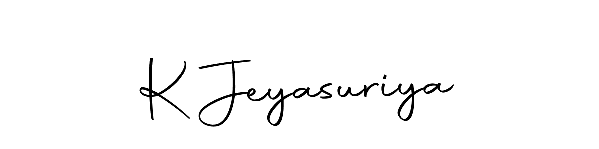 You should practise on your own different ways (Autography-DOLnW) to write your name (K Jeyasuriya) in signature. don't let someone else do it for you. K Jeyasuriya signature style 10 images and pictures png