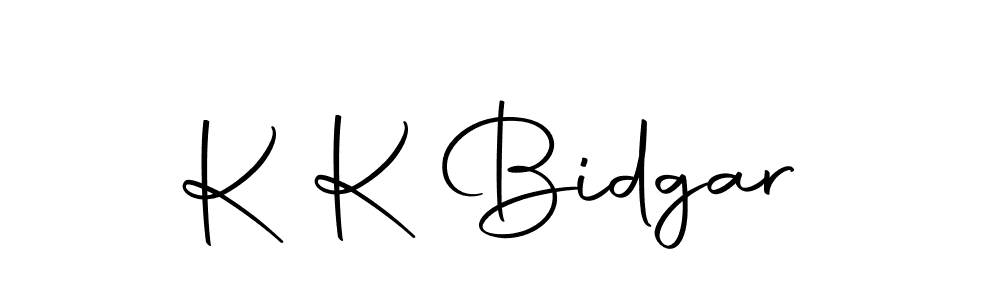 Here are the top 10 professional signature styles for the name K K Bidgar. These are the best autograph styles you can use for your name. K K Bidgar signature style 10 images and pictures png