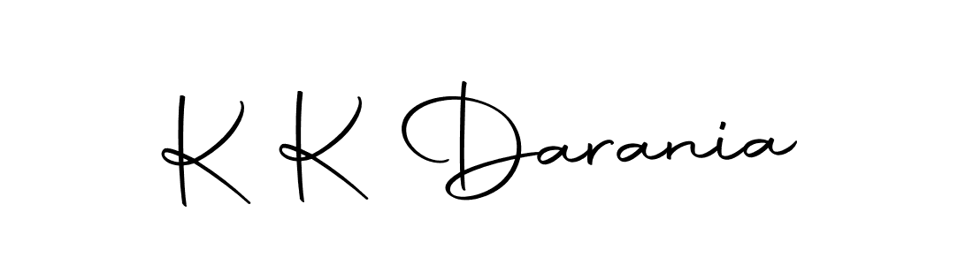 The best way (Autography-DOLnW) to make a short signature is to pick only two or three words in your name. The name K K Darania include a total of six letters. For converting this name. K K Darania signature style 10 images and pictures png