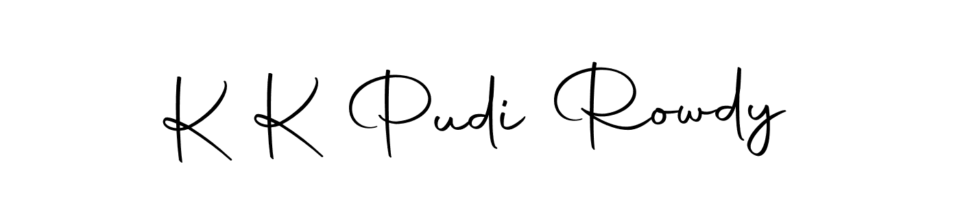 Design your own signature with our free online signature maker. With this signature software, you can create a handwritten (Autography-DOLnW) signature for name K K Pudi Rowdy. K K Pudi Rowdy signature style 10 images and pictures png
