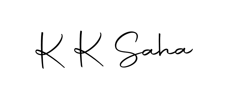 How to make K K Saha name signature. Use Autography-DOLnW style for creating short signs online. This is the latest handwritten sign. K K Saha signature style 10 images and pictures png