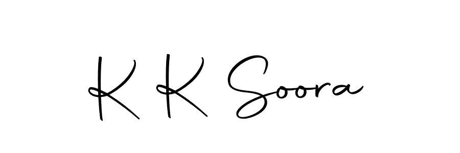 The best way (Autography-DOLnW) to make a short signature is to pick only two or three words in your name. The name K K Soora include a total of six letters. For converting this name. K K Soora signature style 10 images and pictures png