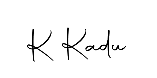 Create a beautiful signature design for name K Kadu. With this signature (Autography-DOLnW) fonts, you can make a handwritten signature for free. K Kadu signature style 10 images and pictures png