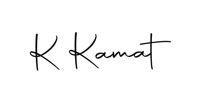 Create a beautiful signature design for name K Kamat. With this signature (Autography-DOLnW) fonts, you can make a handwritten signature for free. K Kamat signature style 10 images and pictures png