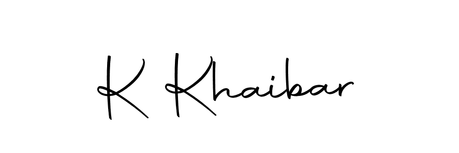 Make a beautiful signature design for name K Khaibar. Use this online signature maker to create a handwritten signature for free. K Khaibar signature style 10 images and pictures png