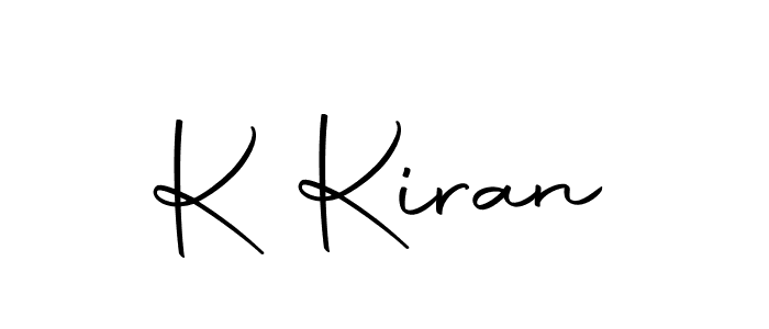 How to make K Kiran name signature. Use Autography-DOLnW style for creating short signs online. This is the latest handwritten sign. K Kiran signature style 10 images and pictures png