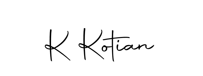 Autography-DOLnW is a professional signature style that is perfect for those who want to add a touch of class to their signature. It is also a great choice for those who want to make their signature more unique. Get K Kotian name to fancy signature for free. K Kotian signature style 10 images and pictures png