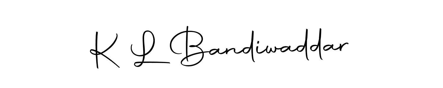 Here are the top 10 professional signature styles for the name K L Bandiwaddar. These are the best autograph styles you can use for your name. K L Bandiwaddar signature style 10 images and pictures png