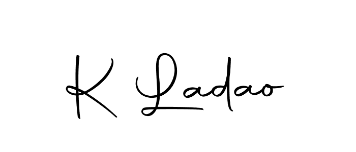 The best way (Autography-DOLnW) to make a short signature is to pick only two or three words in your name. The name K Ladao include a total of six letters. For converting this name. K Ladao signature style 10 images and pictures png