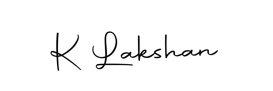 Create a beautiful signature design for name K Lakshan. With this signature (Autography-DOLnW) fonts, you can make a handwritten signature for free. K Lakshan signature style 10 images and pictures png