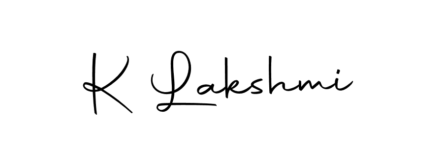 You should practise on your own different ways (Autography-DOLnW) to write your name (K Lakshmi) in signature. don't let someone else do it for you. K Lakshmi signature style 10 images and pictures png