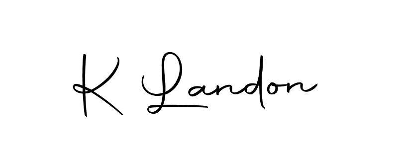 Make a beautiful signature design for name K Landon. Use this online signature maker to create a handwritten signature for free. K Landon signature style 10 images and pictures png