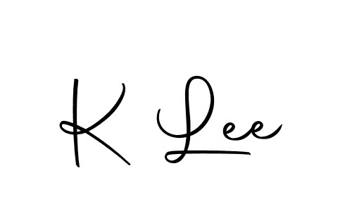 Create a beautiful signature design for name K Lee. With this signature (Autography-DOLnW) fonts, you can make a handwritten signature for free. K Lee signature style 10 images and pictures png