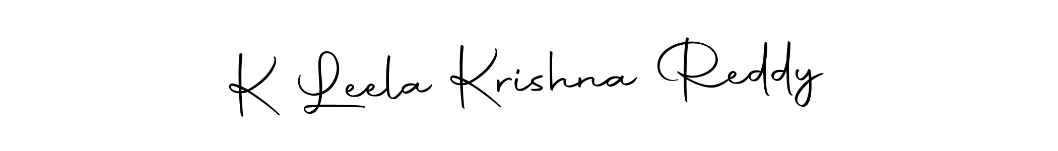 How to make K Leela Krishna Reddy name signature. Use Autography-DOLnW style for creating short signs online. This is the latest handwritten sign. K Leela Krishna Reddy signature style 10 images and pictures png