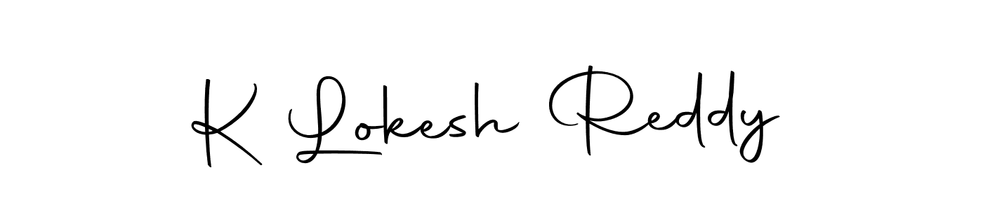 Use a signature maker to create a handwritten signature online. With this signature software, you can design (Autography-DOLnW) your own signature for name K Lokesh Reddy. K Lokesh Reddy signature style 10 images and pictures png