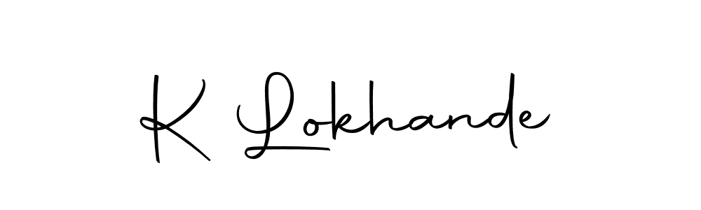 Make a beautiful signature design for name K Lokhande. With this signature (Autography-DOLnW) style, you can create a handwritten signature for free. K Lokhande signature style 10 images and pictures png