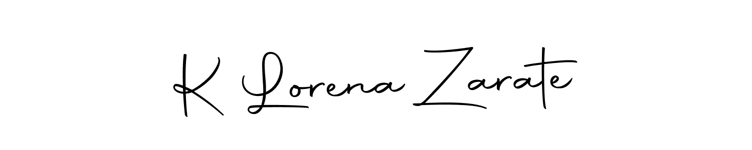 Create a beautiful signature design for name K Lorena Zarate. With this signature (Autography-DOLnW) fonts, you can make a handwritten signature for free. K Lorena Zarate signature style 10 images and pictures png