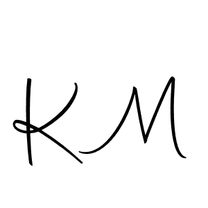 Make a beautiful signature design for name K M. With this signature (Autography-DOLnW) style, you can create a handwritten signature for free. K M signature style 10 images and pictures png
