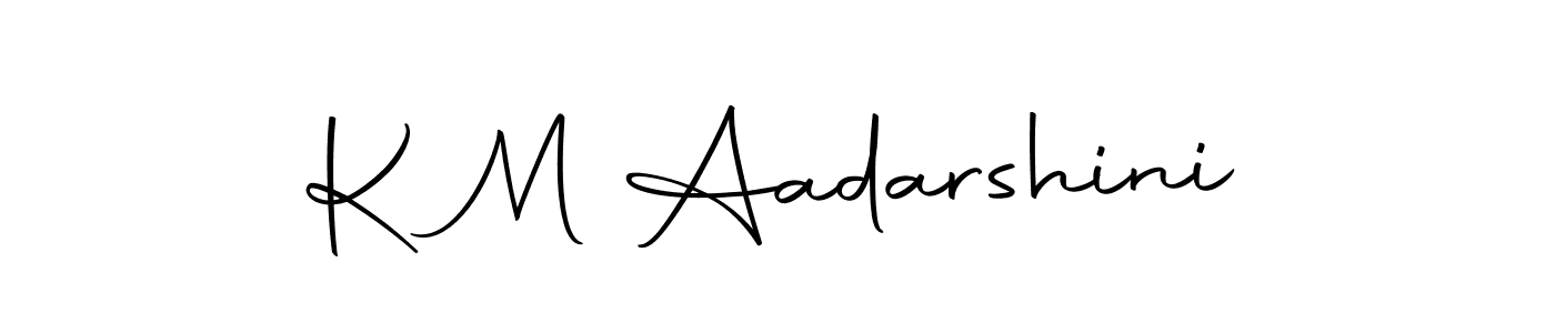 You can use this online signature creator to create a handwritten signature for the name K M Aadarshini. This is the best online autograph maker. K M Aadarshini signature style 10 images and pictures png