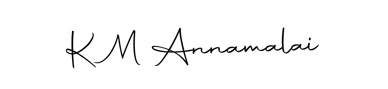 Use a signature maker to create a handwritten signature online. With this signature software, you can design (Autography-DOLnW) your own signature for name K M Annamalai. K M Annamalai signature style 10 images and pictures png