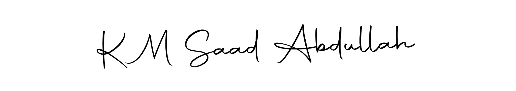 if you are searching for the best signature style for your name K M Saad Abdullah. so please give up your signature search. here we have designed multiple signature styles  using Autography-DOLnW. K M Saad Abdullah signature style 10 images and pictures png