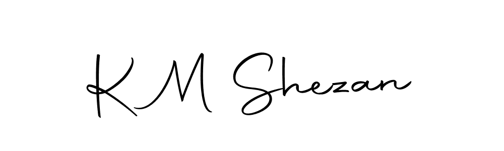 Make a beautiful signature design for name K M Shezan. With this signature (Autography-DOLnW) style, you can create a handwritten signature for free. K M Shezan signature style 10 images and pictures png