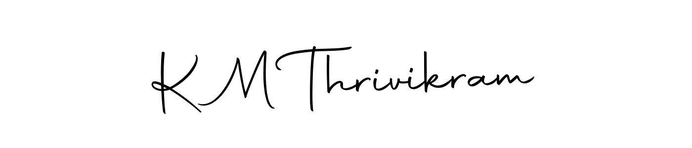 Autography-DOLnW is a professional signature style that is perfect for those who want to add a touch of class to their signature. It is also a great choice for those who want to make their signature more unique. Get K M Thrivikram name to fancy signature for free. K M Thrivikram signature style 10 images and pictures png