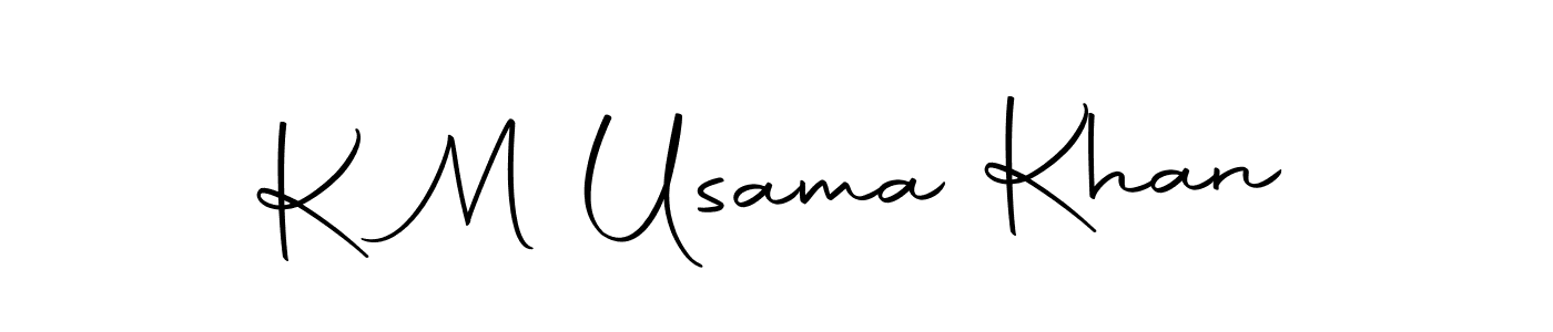 Use a signature maker to create a handwritten signature online. With this signature software, you can design (Autography-DOLnW) your own signature for name K M Usama Khan. K M Usama Khan signature style 10 images and pictures png