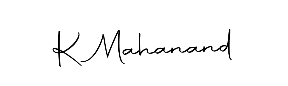 Create a beautiful signature design for name K Mahanand. With this signature (Autography-DOLnW) fonts, you can make a handwritten signature for free. K Mahanand signature style 10 images and pictures png