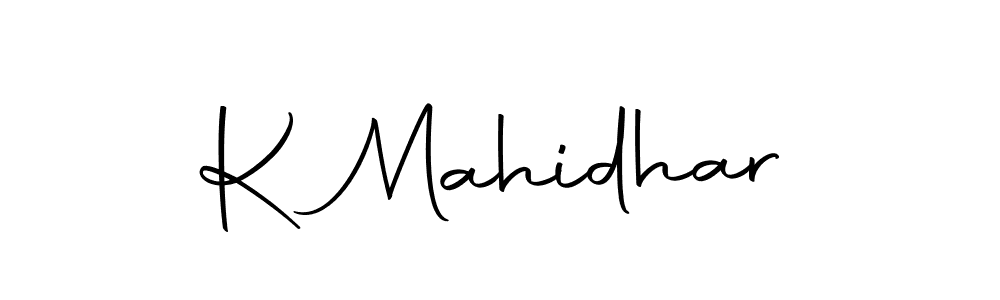 Use a signature maker to create a handwritten signature online. With this signature software, you can design (Autography-DOLnW) your own signature for name K Mahidhar. K Mahidhar signature style 10 images and pictures png