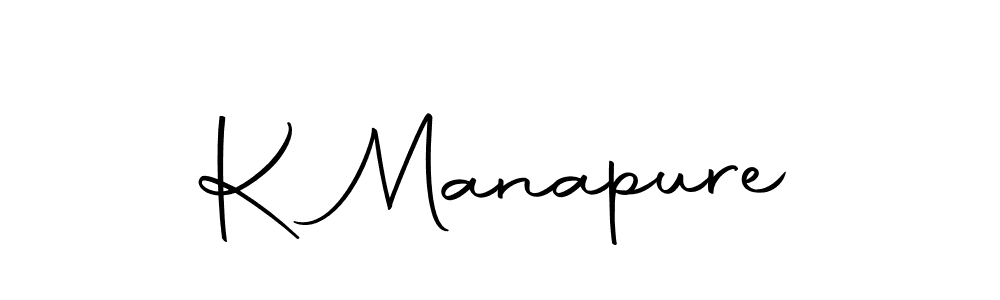 Design your own signature with our free online signature maker. With this signature software, you can create a handwritten (Autography-DOLnW) signature for name K Manapure. K Manapure signature style 10 images and pictures png