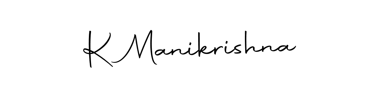 Create a beautiful signature design for name K Manikrishna. With this signature (Autography-DOLnW) fonts, you can make a handwritten signature for free. K Manikrishna signature style 10 images and pictures png