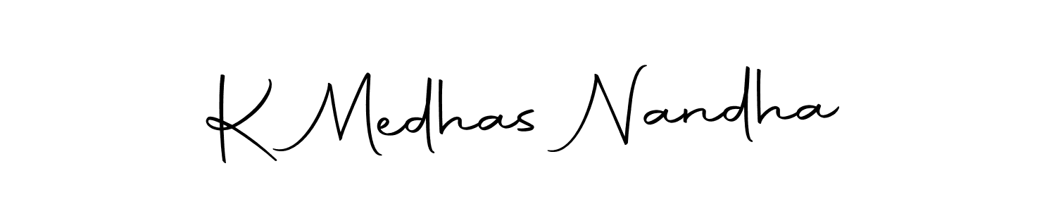 How to make K Medhas Nandha signature? Autography-DOLnW is a professional autograph style. Create handwritten signature for K Medhas Nandha name. K Medhas Nandha signature style 10 images and pictures png