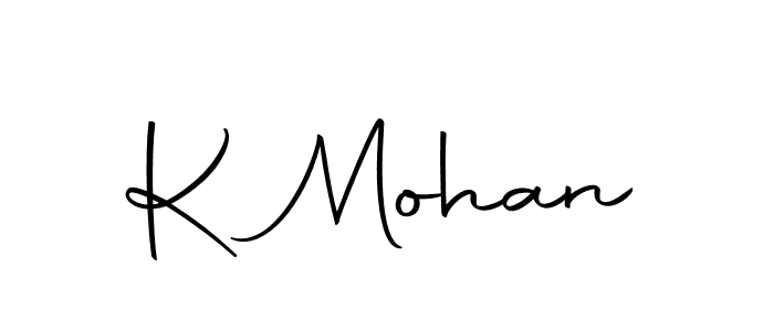 Design your own signature with our free online signature maker. With this signature software, you can create a handwritten (Autography-DOLnW) signature for name K Mohan. K Mohan signature style 10 images and pictures png