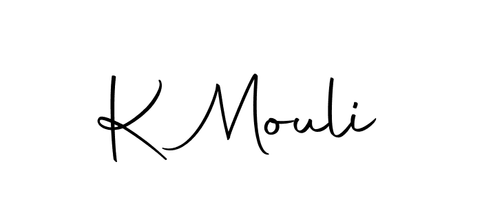 Create a beautiful signature design for name K Mouli. With this signature (Autography-DOLnW) fonts, you can make a handwritten signature for free. K Mouli signature style 10 images and pictures png